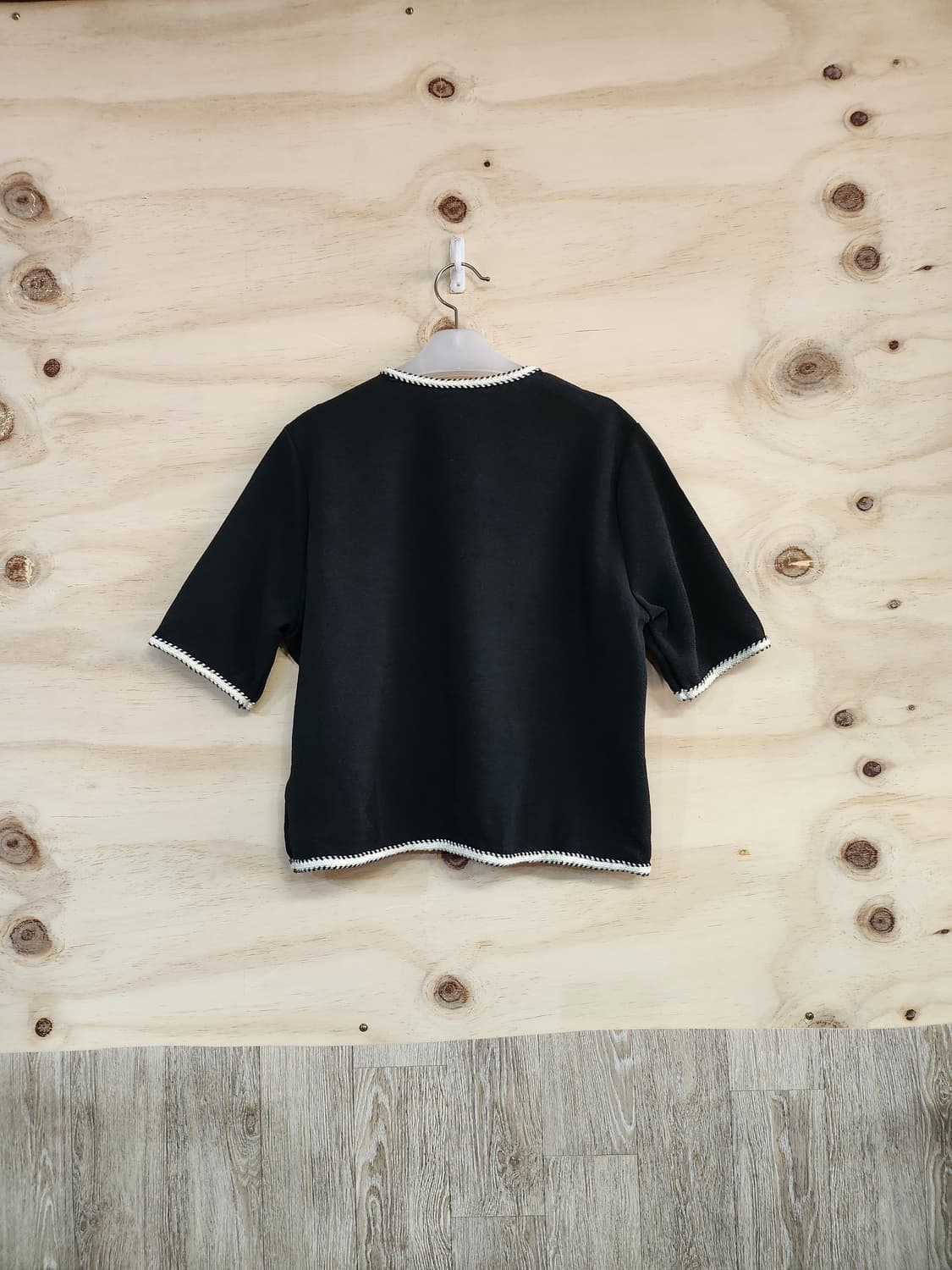 1070) 트위드포인트 반팔 가디건 상품이미지2