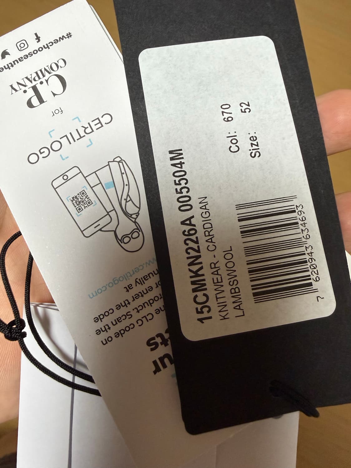 CP컴퍼니 램스울 크롬 혼방 니트집업 상품이미지4