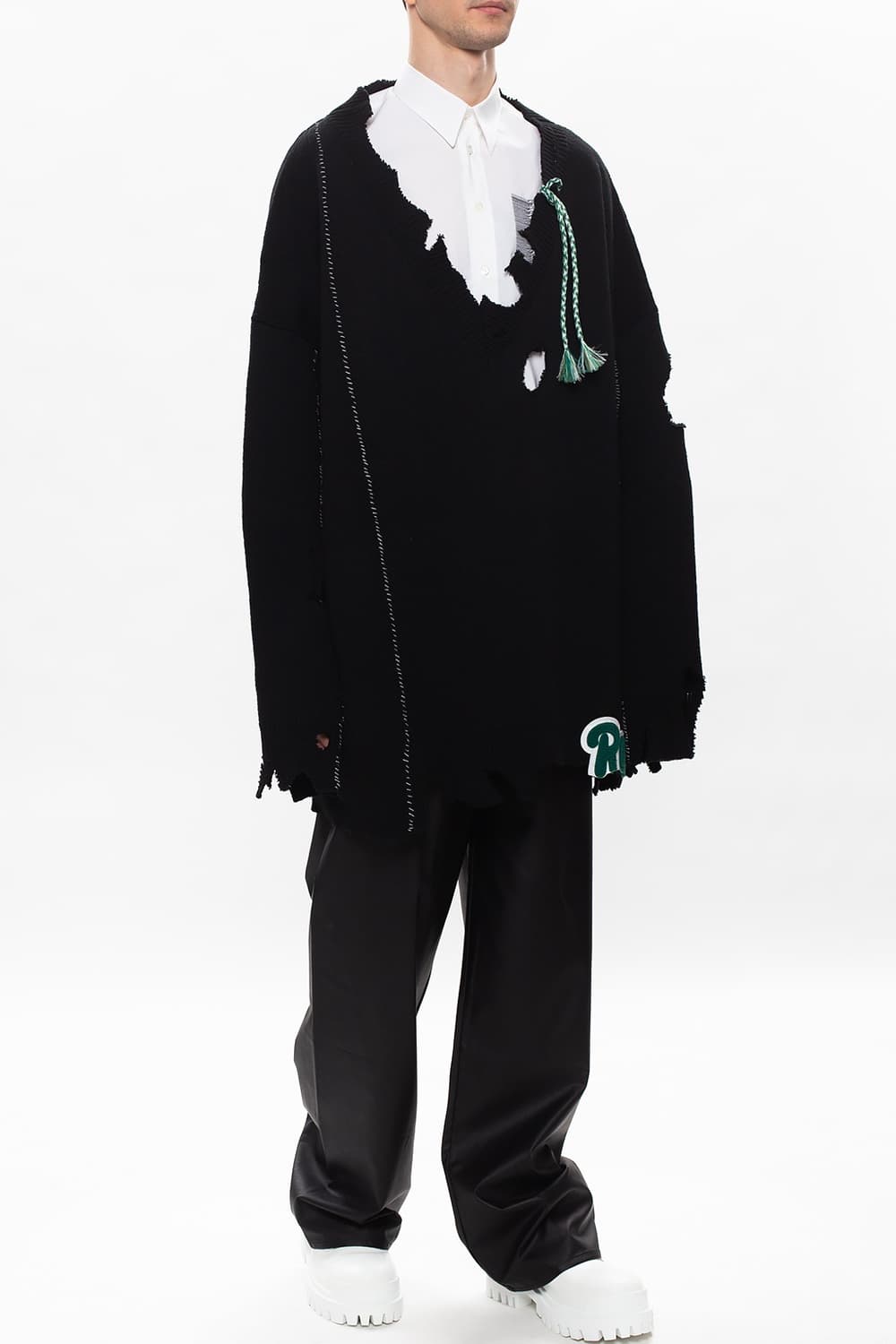 라프 시몬스 아카이브리덕스 V넥 오버사이즈 니트 80% 상품이미지6