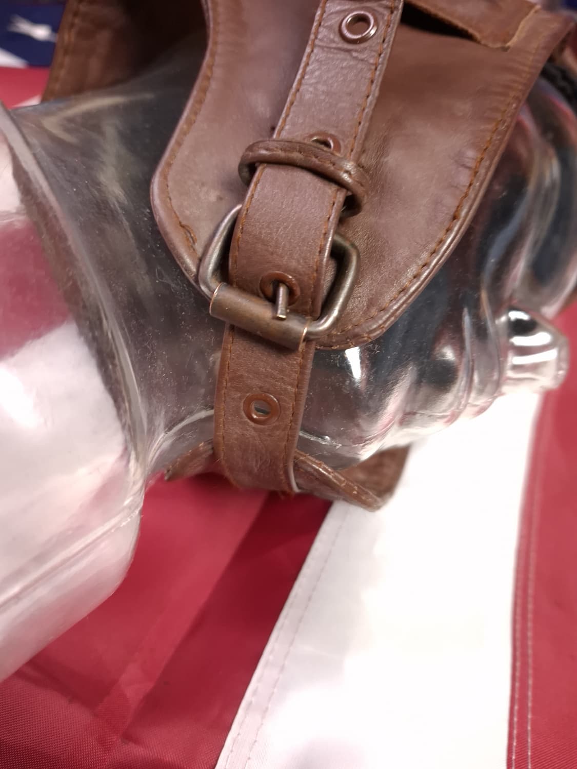 새제품급 밀텍사 WW1 복각 리얼레더 에어로스쿼드론 플라잉 헬멧 상품이미지8