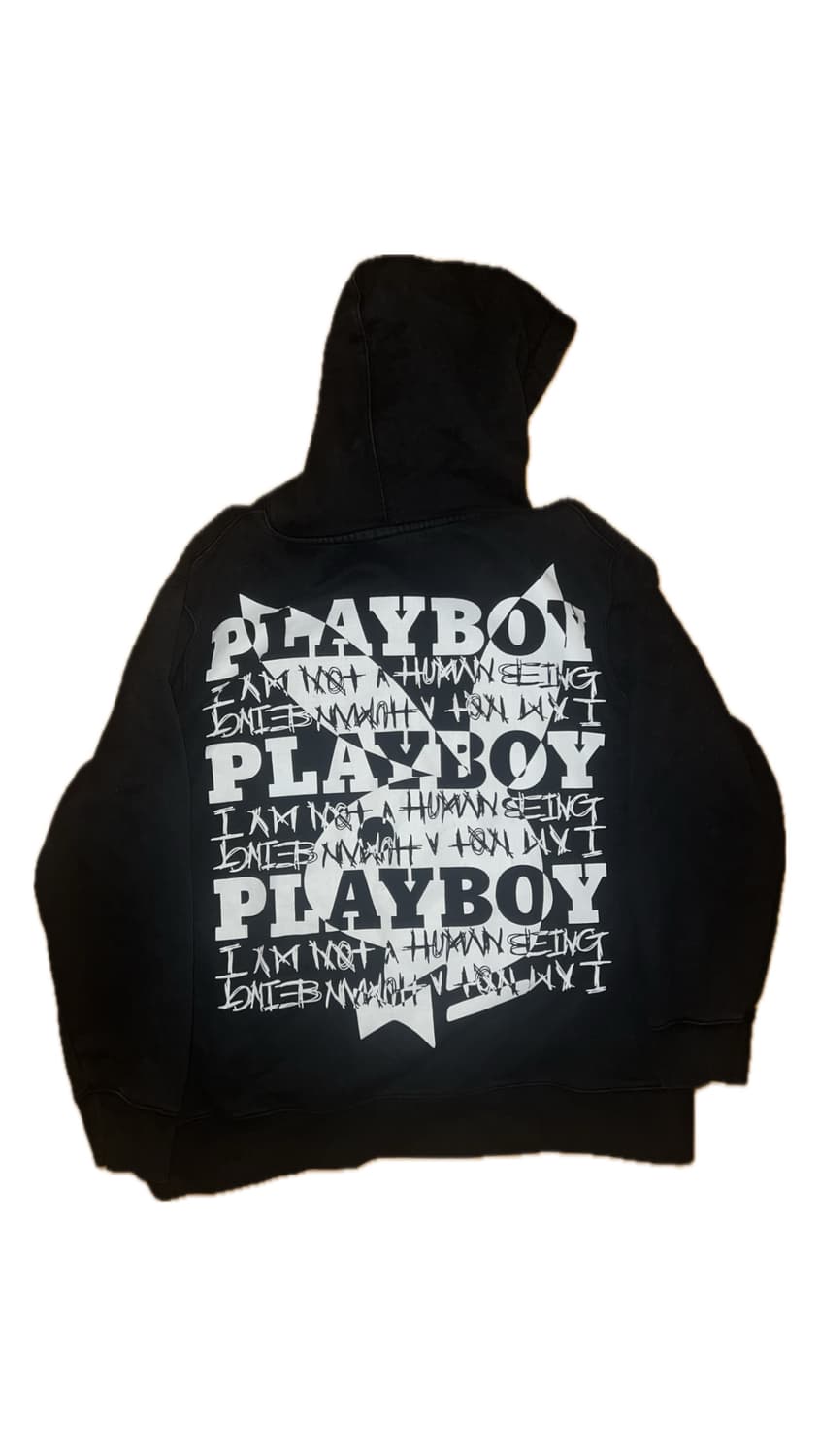 플레이보이 X 아임낫어휴먼비잉 믹스 로고 후드 XL 상품이미지2