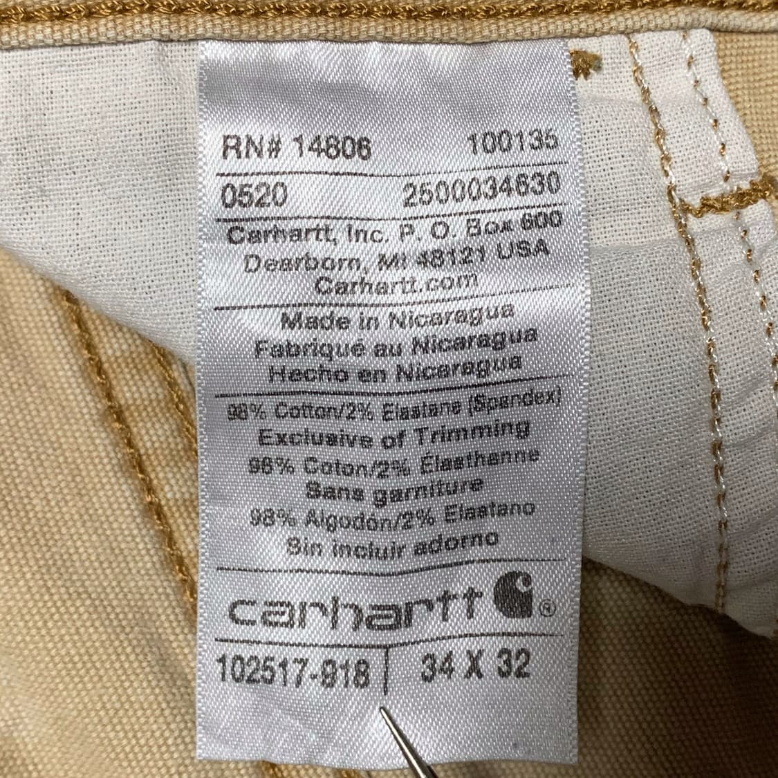 [35] 칼하트 릴렉스드핏 워크팬츠 상품이미지5