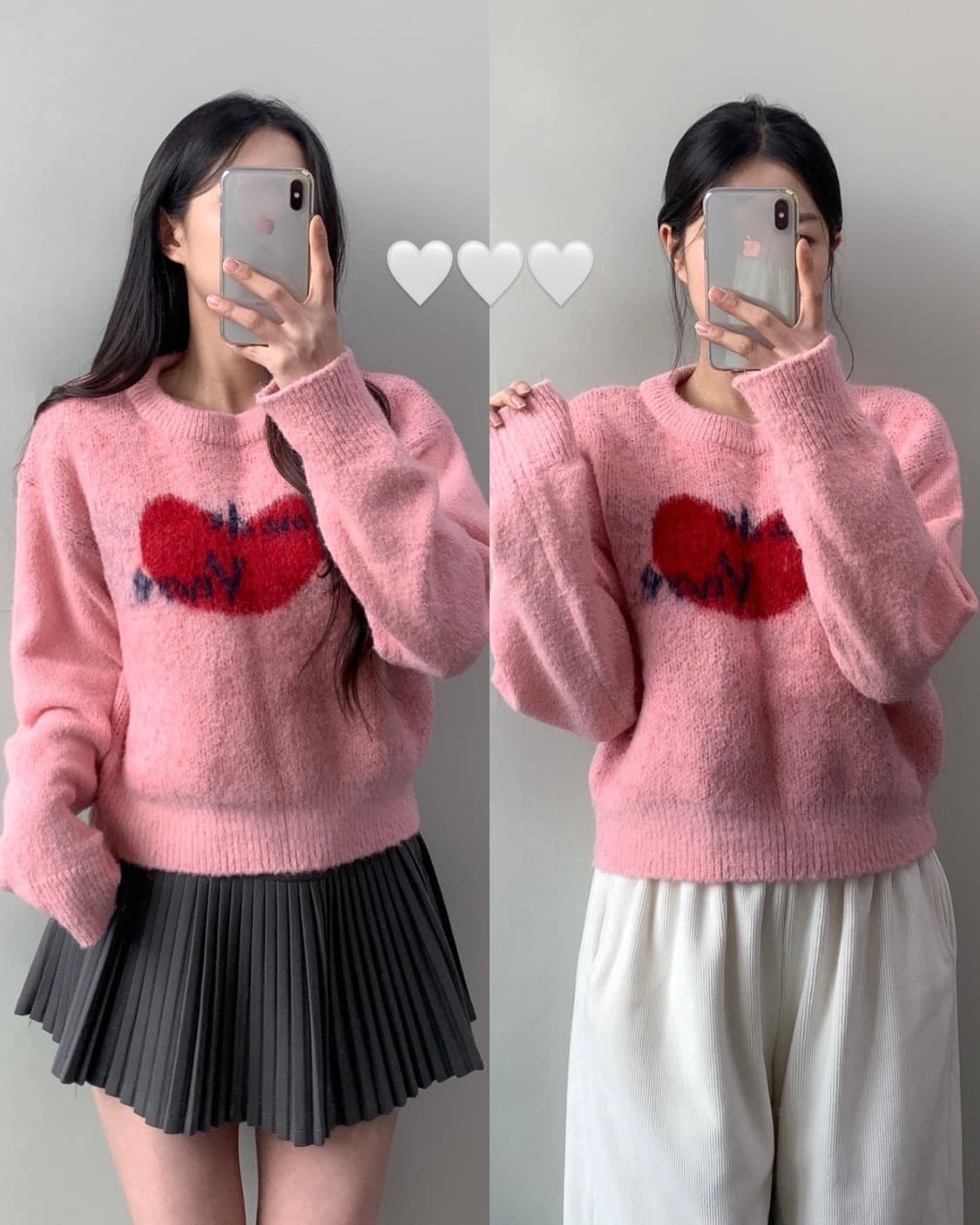 시엔느 소피 하트 니트 상품이미지1