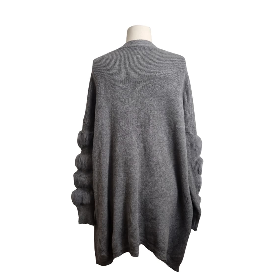 PIACERE 그레이 오픈  퍼 롱 가디건 [L] 상품이미지2