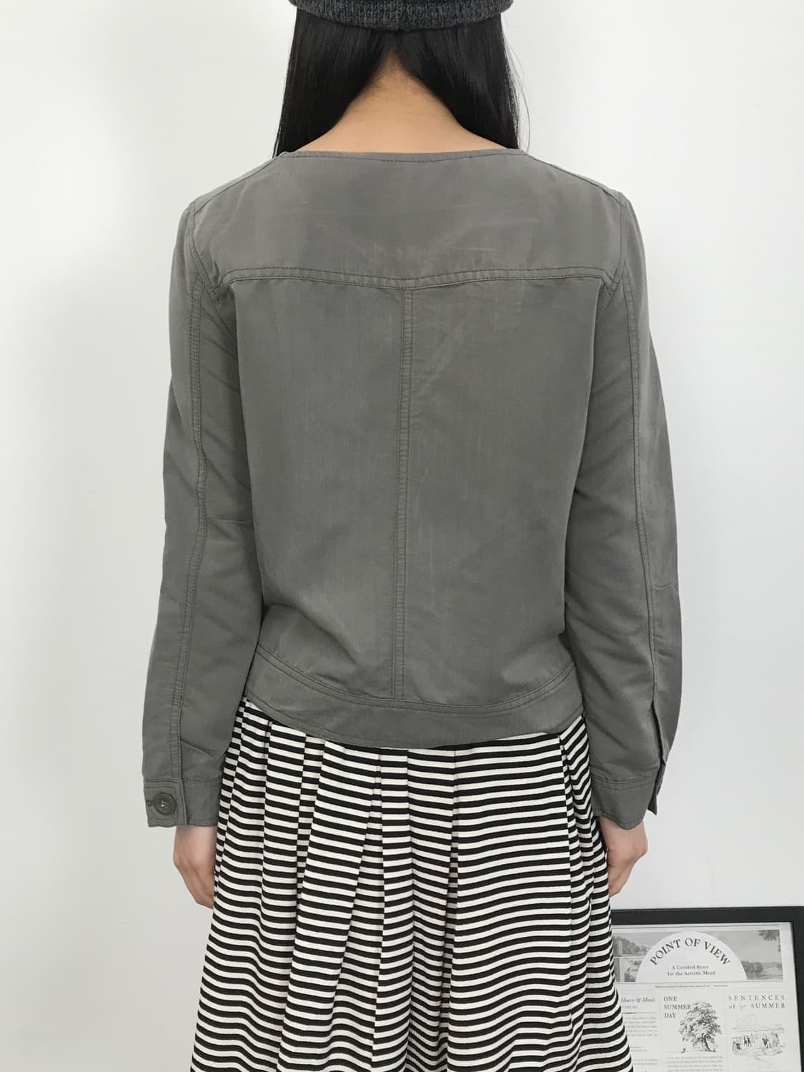 Jpn Pintuck Pleated Zip Up Blouse Jacket 상품이미지3