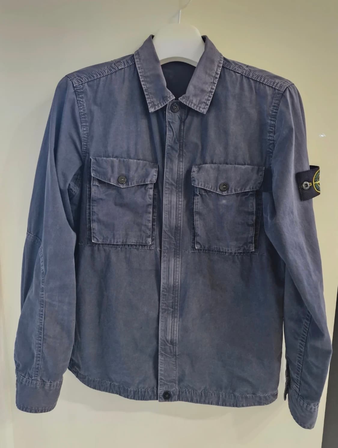 스톤 아일랜드 올드 이펙트 오버셔츠 네이비 상품이미지2