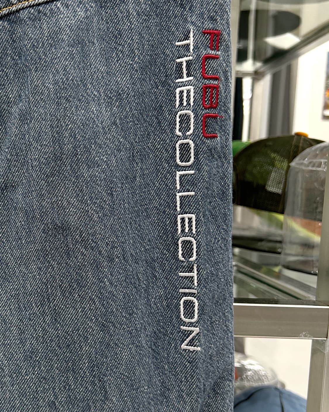 푸부 00s 카고 메쉬 포켓 와이드 데님 팬츠 상품이미지4