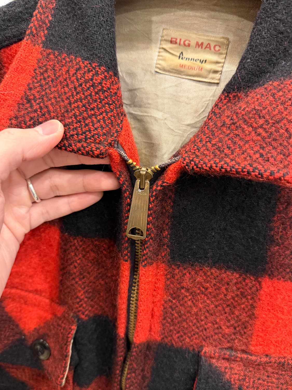 60s Big Bac by Penney's 버팔로 체크 울 헌팅 자켓 상품이미지4