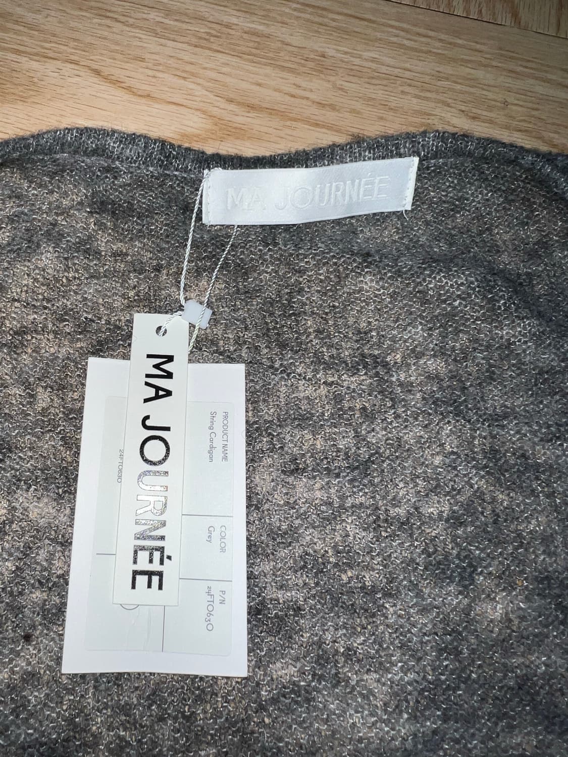 마조네 STRING CARDIGAN_GREY 가디건 상품이미지2