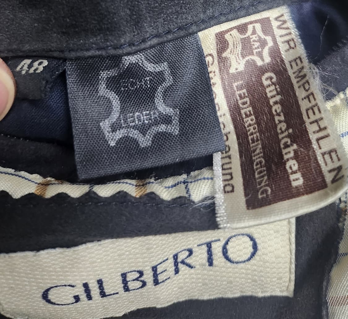 90s GILBERTO 리얼 레더 스웨이드자켓 48사이즈 상품이미지4