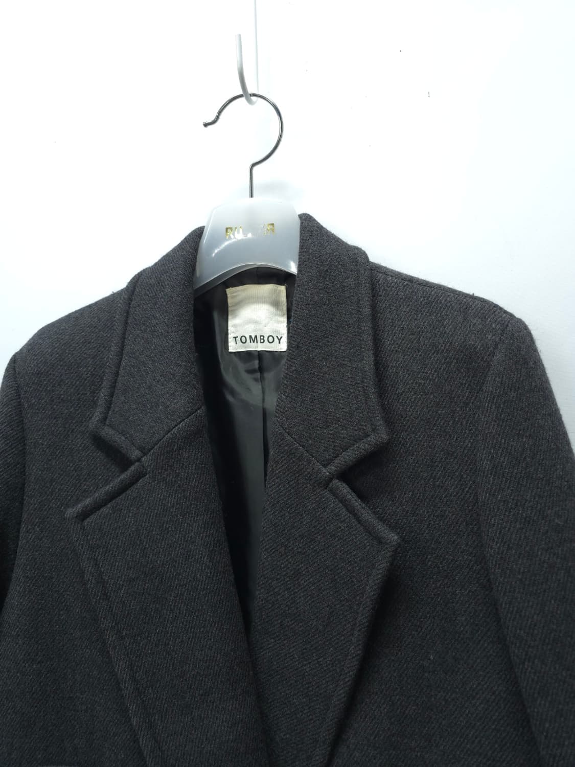 톰보이 여성 울100% 다크그레이 더블 버튼 코트(66) 상품이미지5