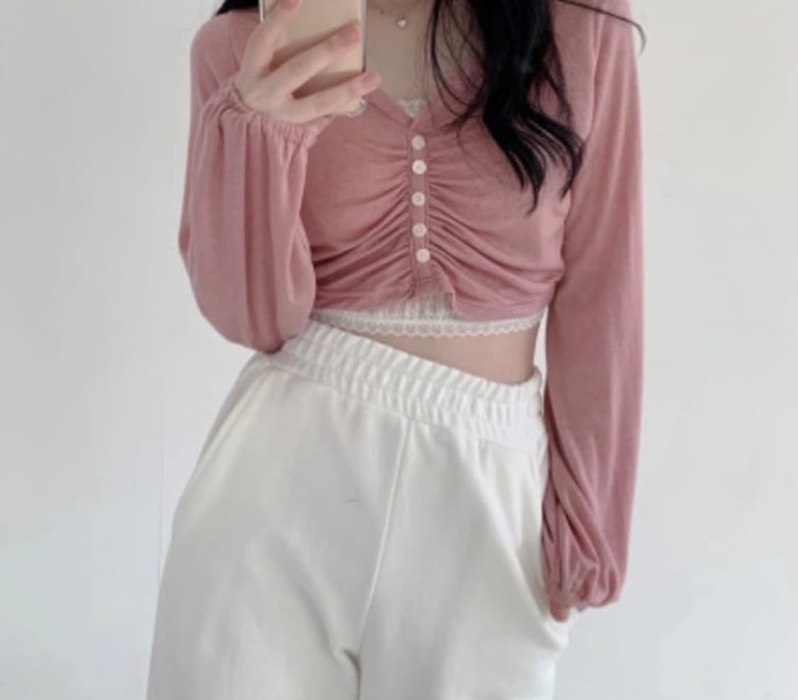 미니포에 셔링 롱 슬리브 상품이미지3