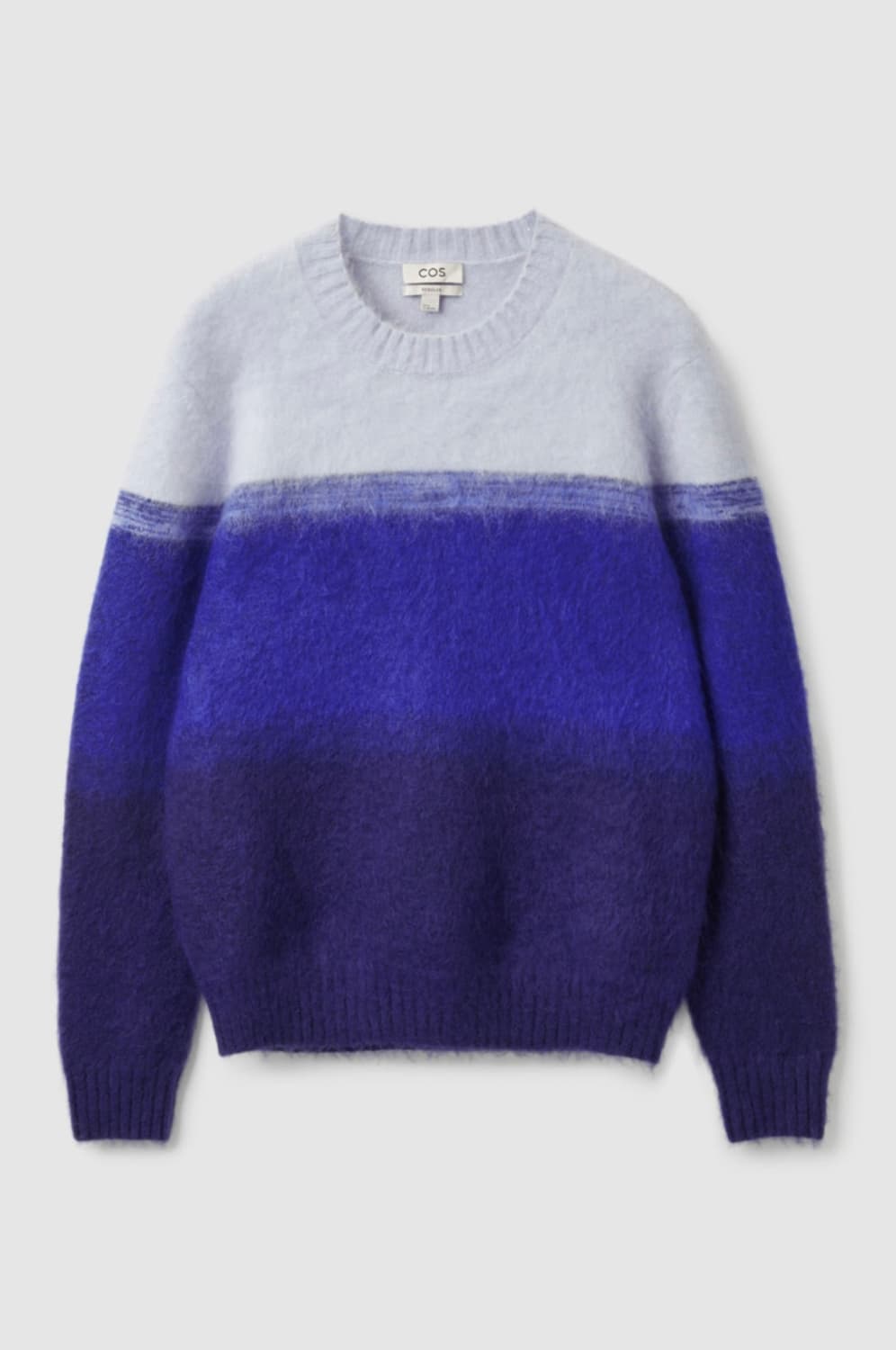 COS 코스 남자 레귤러핏 컬러블럭 니트 블루 XL 상품이미지1