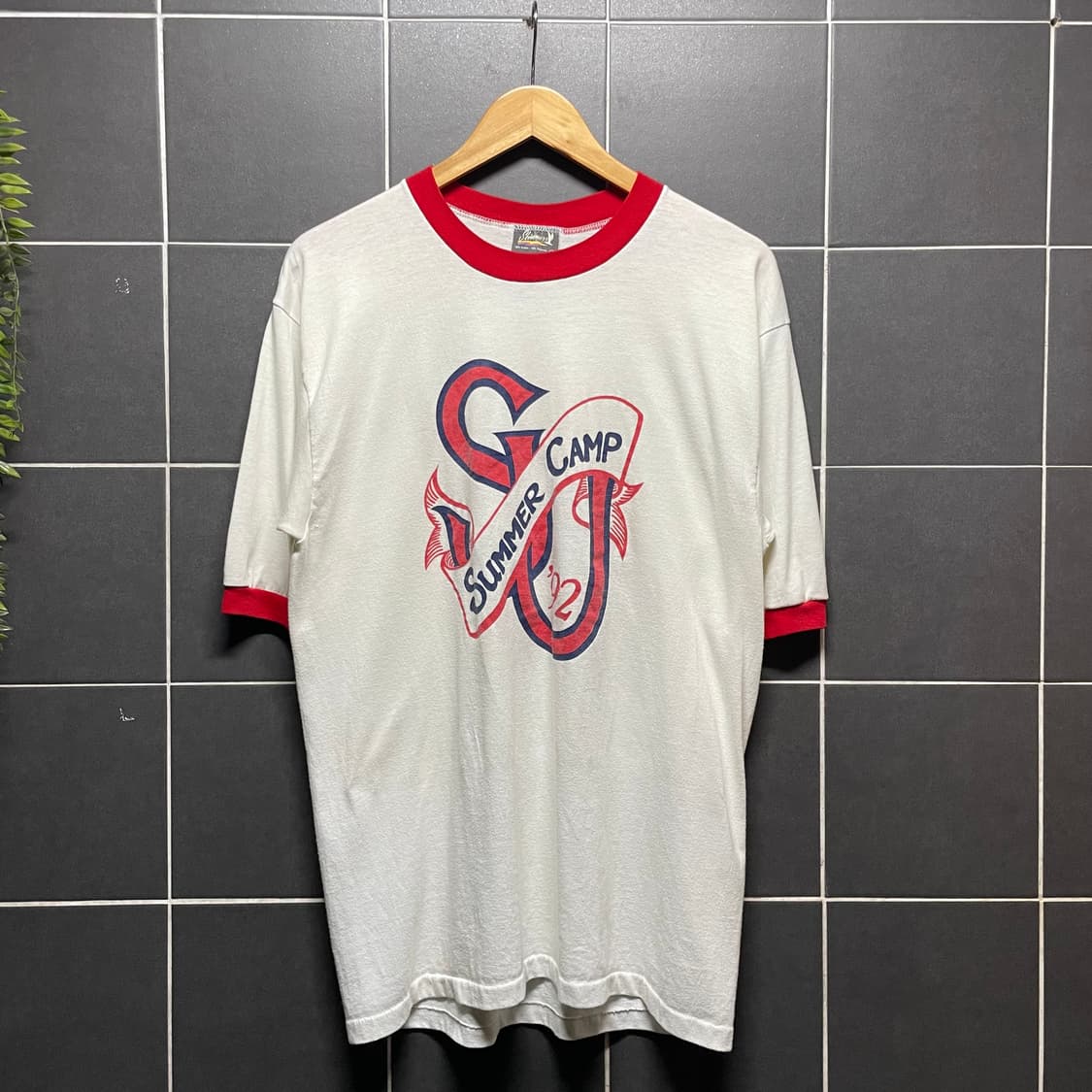 80s 스키머 싱글 스티치 링거 티셔츠 상품이미지1