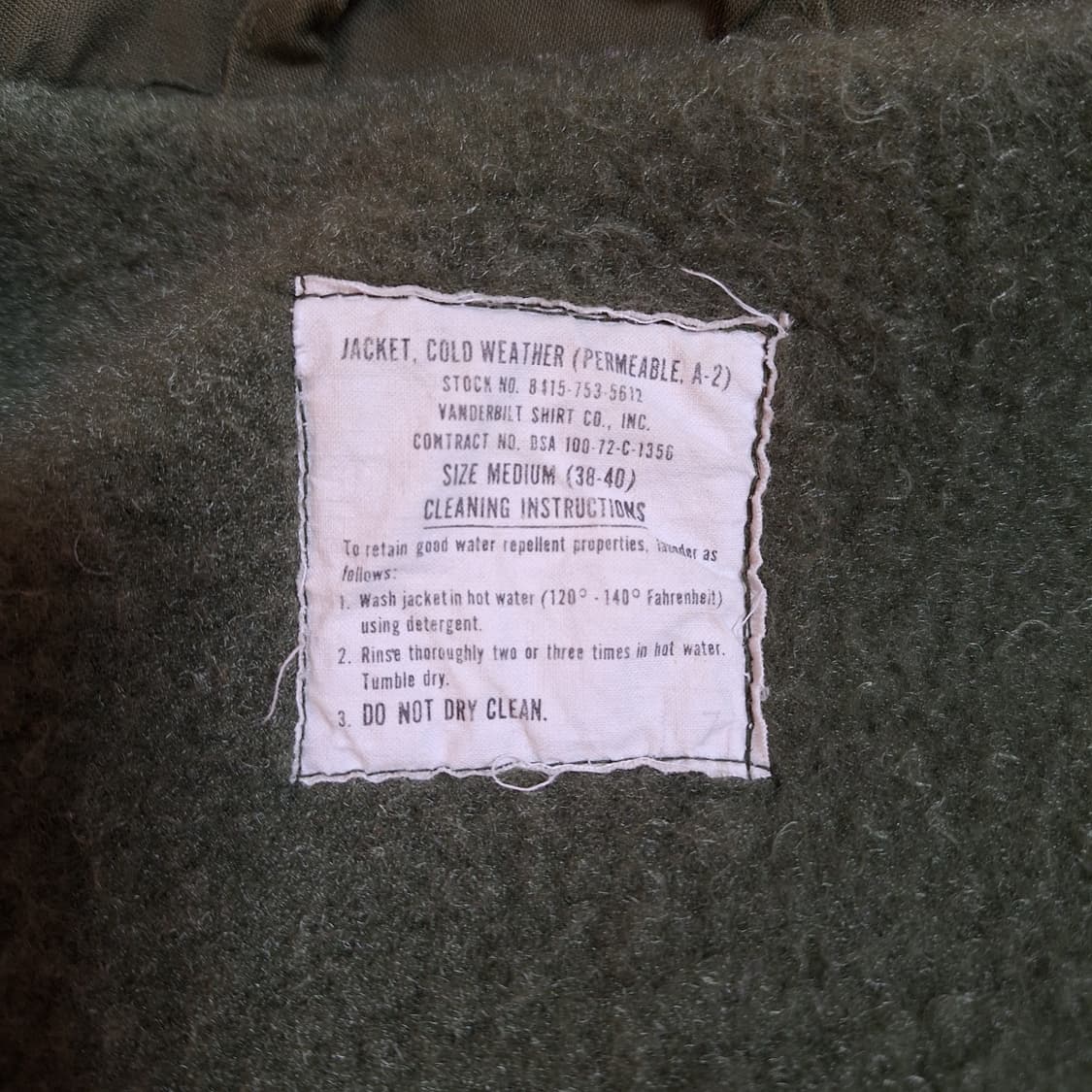 70s 오리지널 미해군 a2덱 자켓 m사이즈 상품이미지5