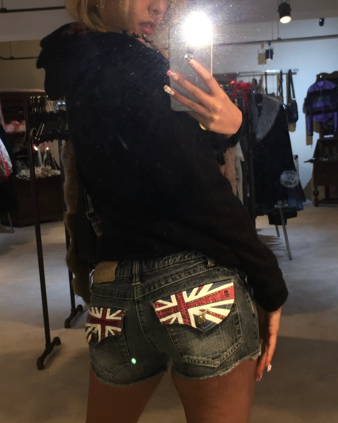 CORNFLAKE 유니온잭 데님 숏츠 상품이미지6