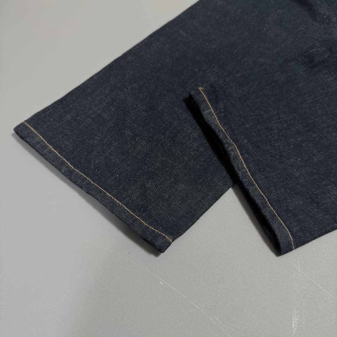 ZOZO 인디고블루컬러 코튼 루즈 스트레이트 데님 팬츠 상품이미지4