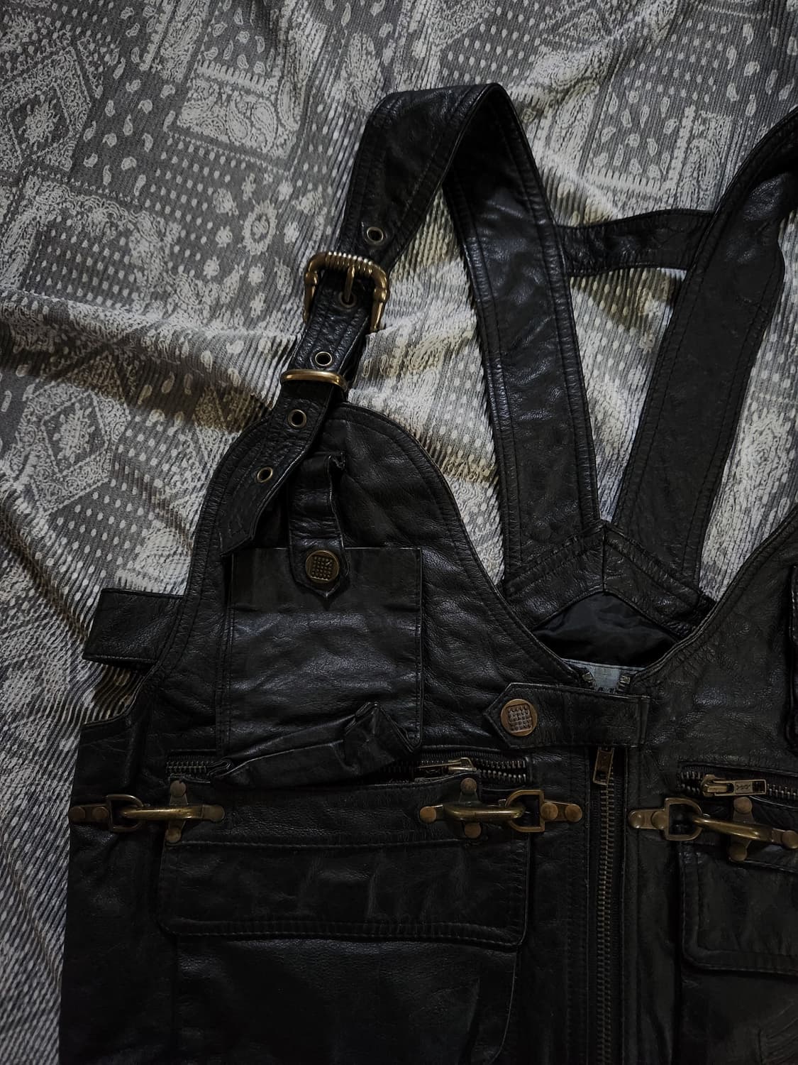 빈티지 레더 베스트 /r13/언더마이카/크롬하츠/erd/언더커버/넘버나인 상품이미지4