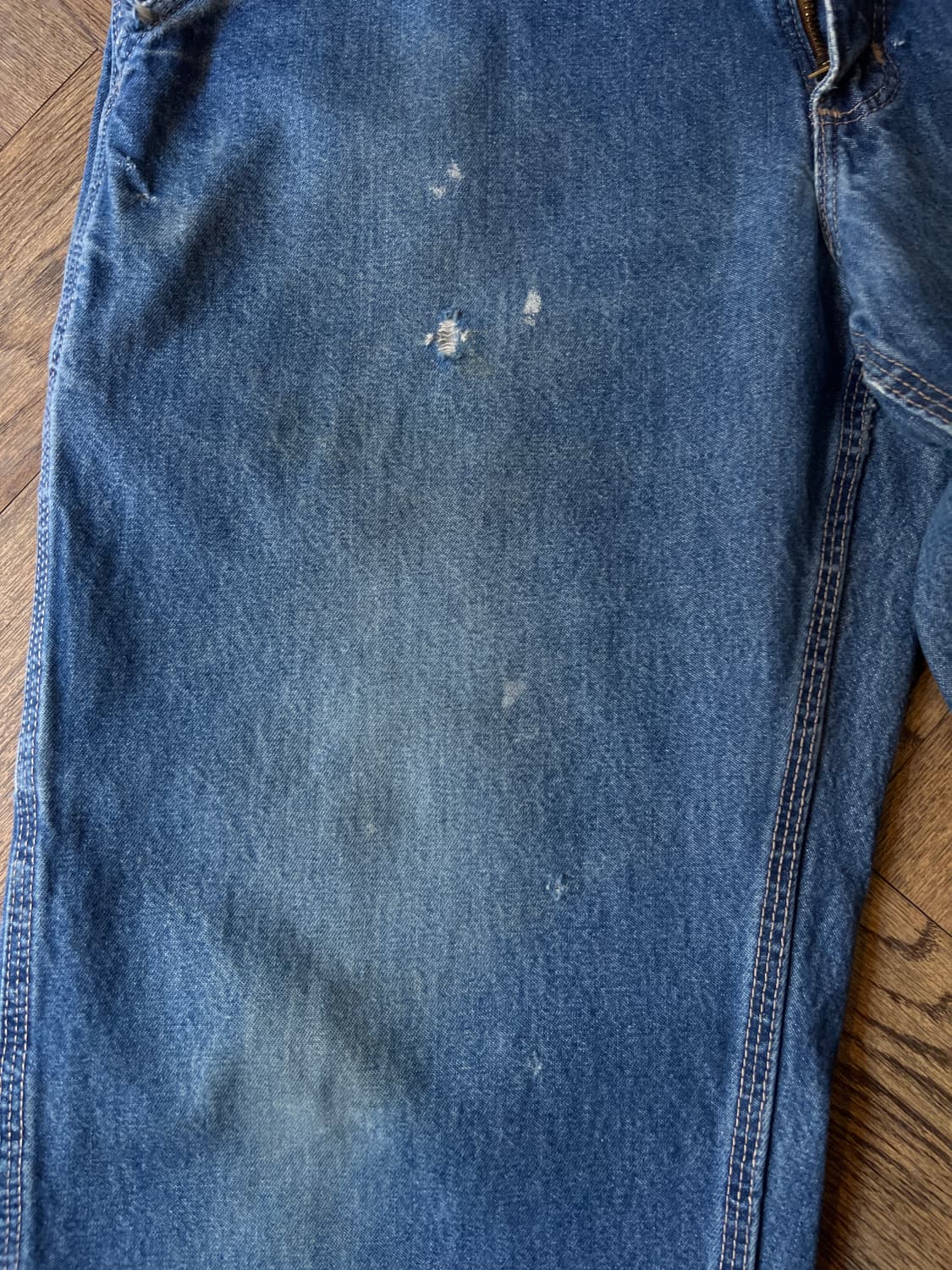 [32]칼하트FR USA 빈티지 페인팅 싱글니 카펜터 워크 데님 팬츠 상품이미지4