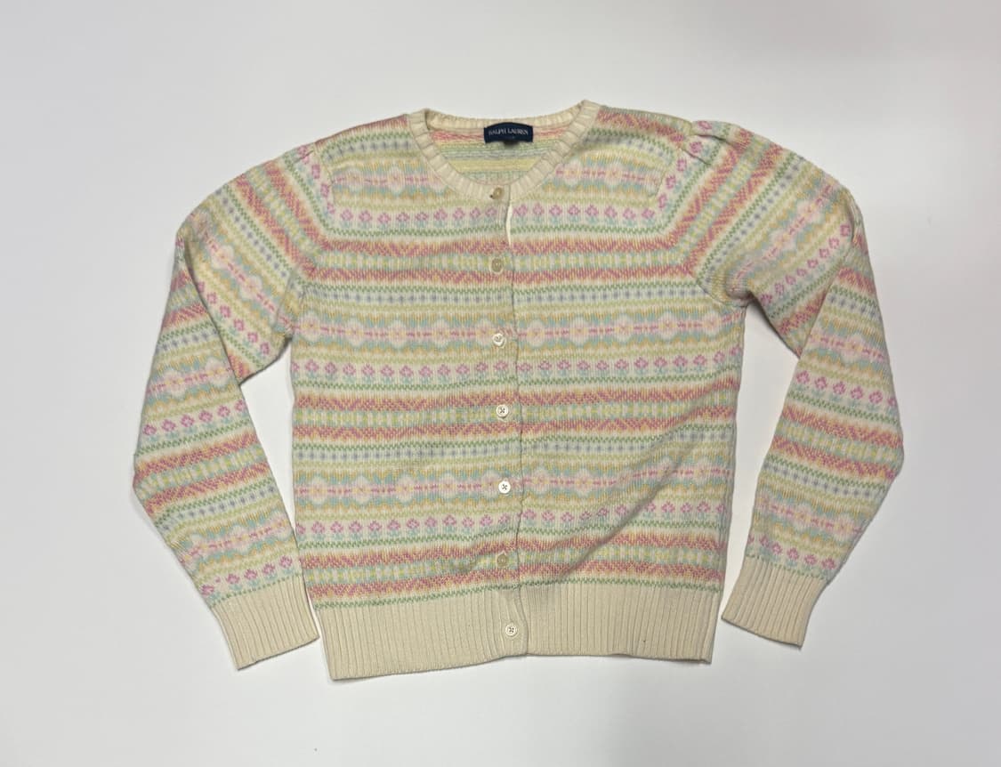 키즈 폴로 랄프로렌 페어아일 페턴 가디건 140 상품이미지1