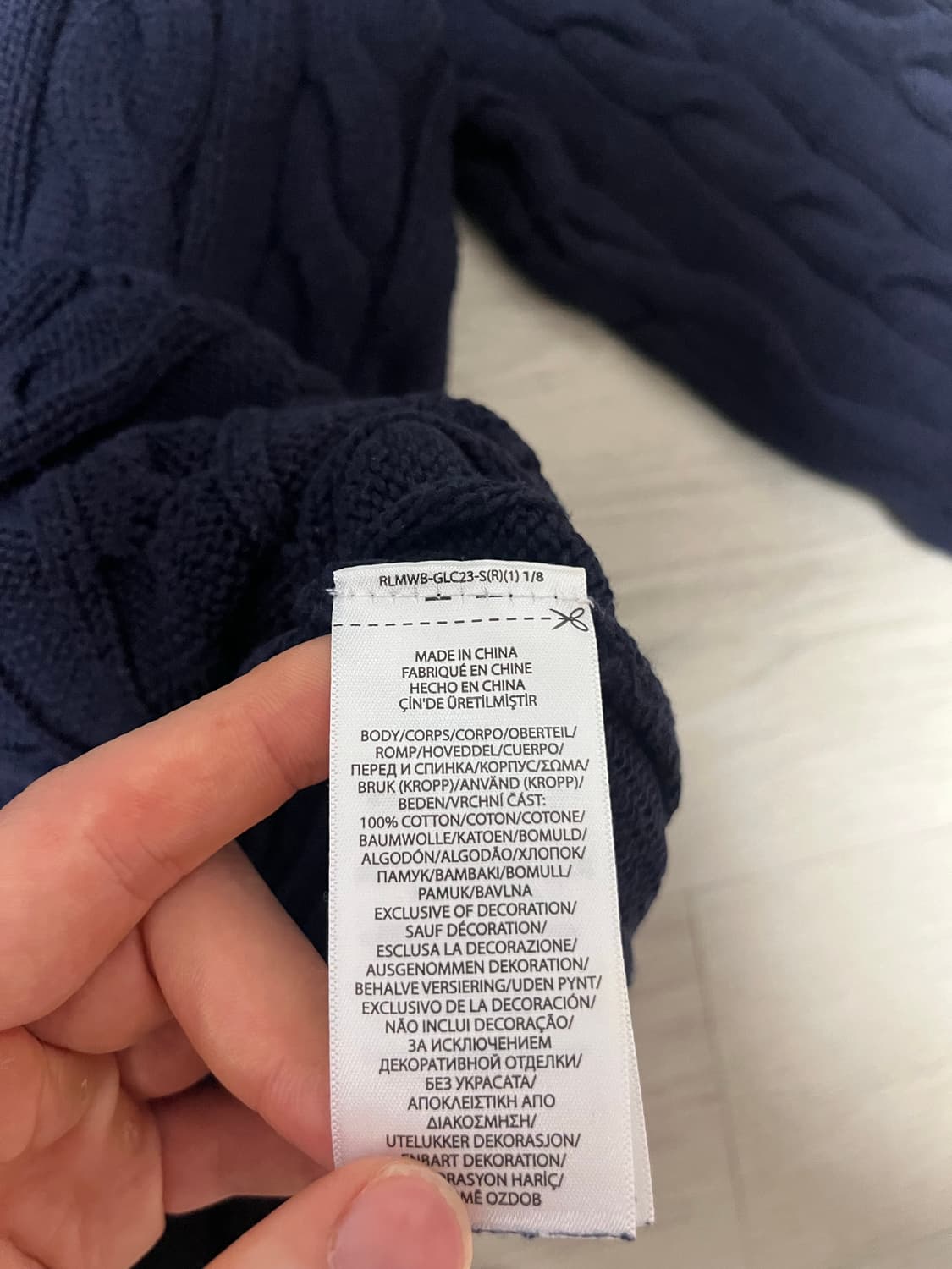 폴로 랄프로렌 케이블 니트 L 상품이미지4