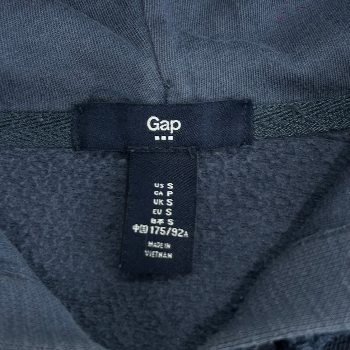 GAP 갭 그런지 화이트 로고 네이비 후드집업 상품이미지5