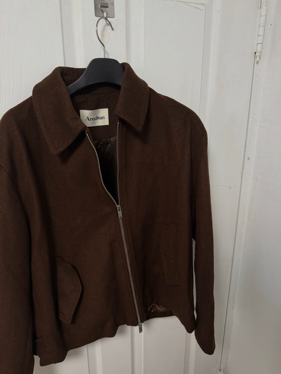 아르반 2WAY 울 블루종 피칸L사이즈 상품이미지2