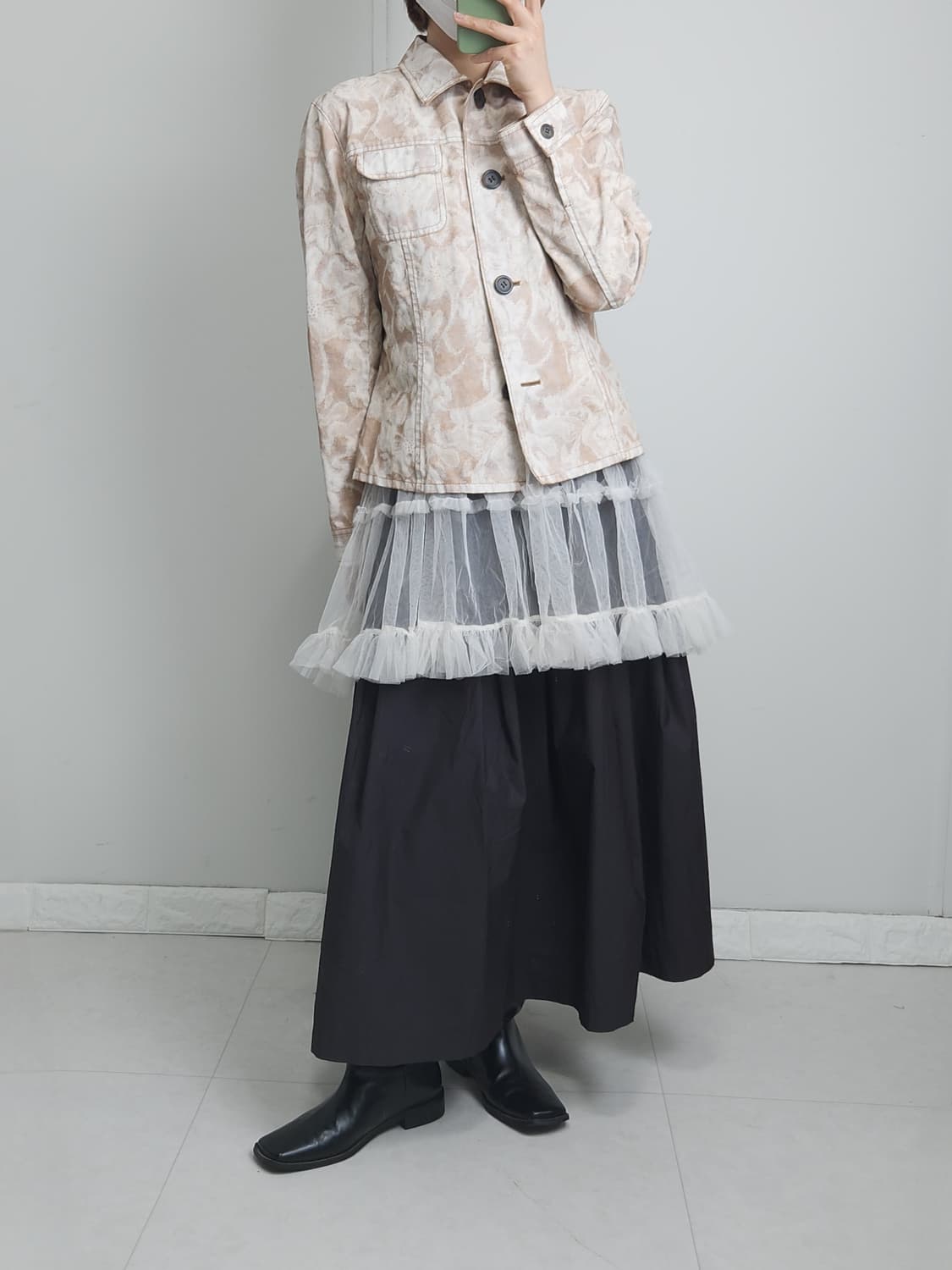 드로잉 패턴 자켓 상품이미지2