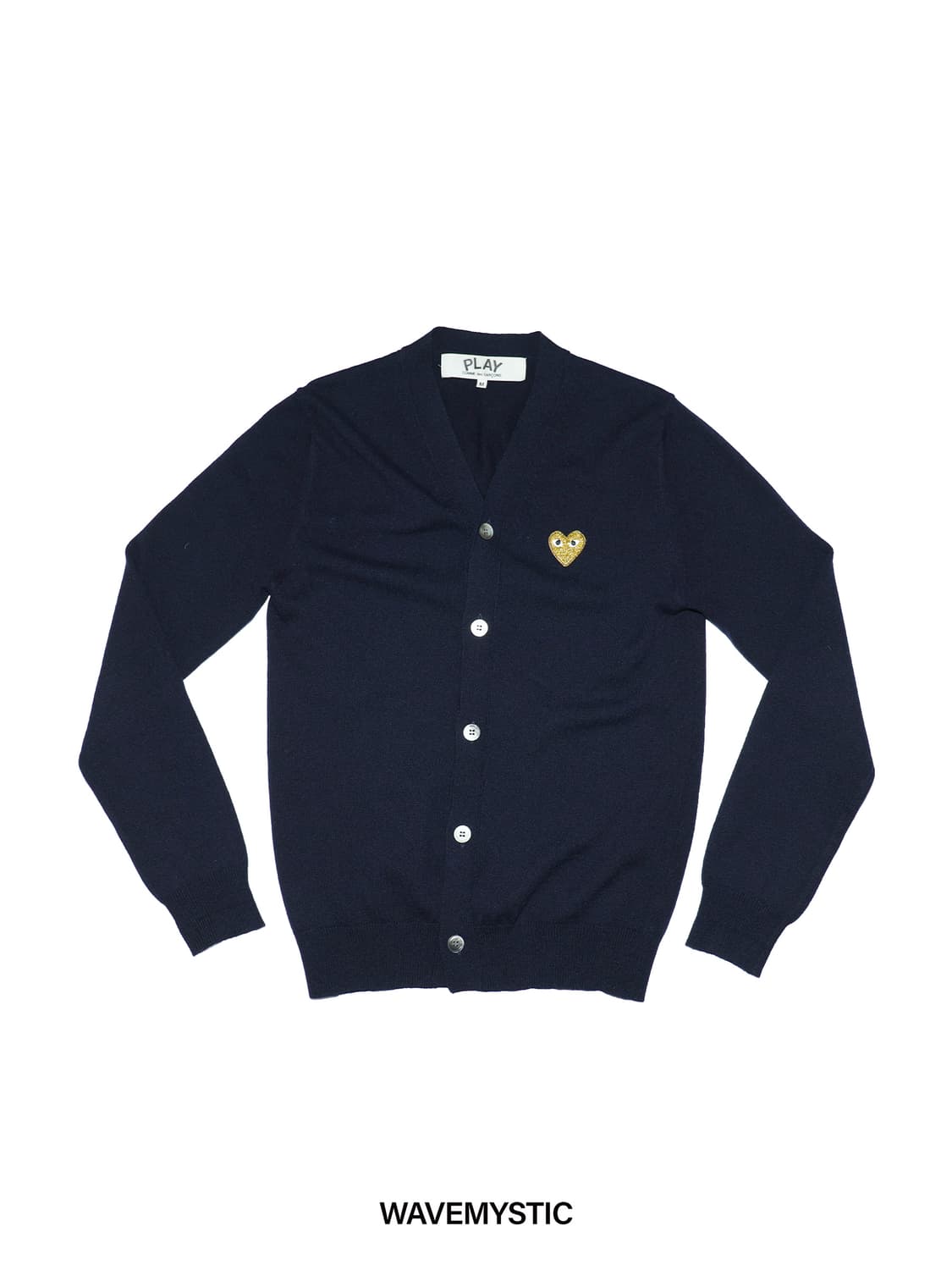 [정품]꼼데가르송 플레이 골드 하트 가디건 네이비 M 상품이미지1