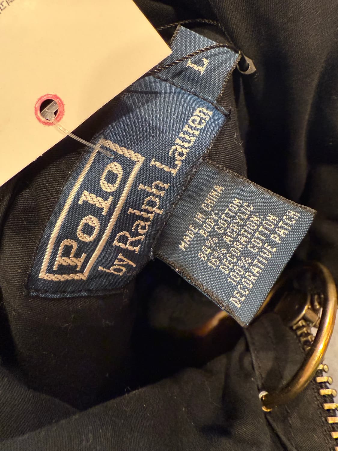 폴로 랄프로렌 히든 후드 블랙 코튼 블루종 상품이미지2