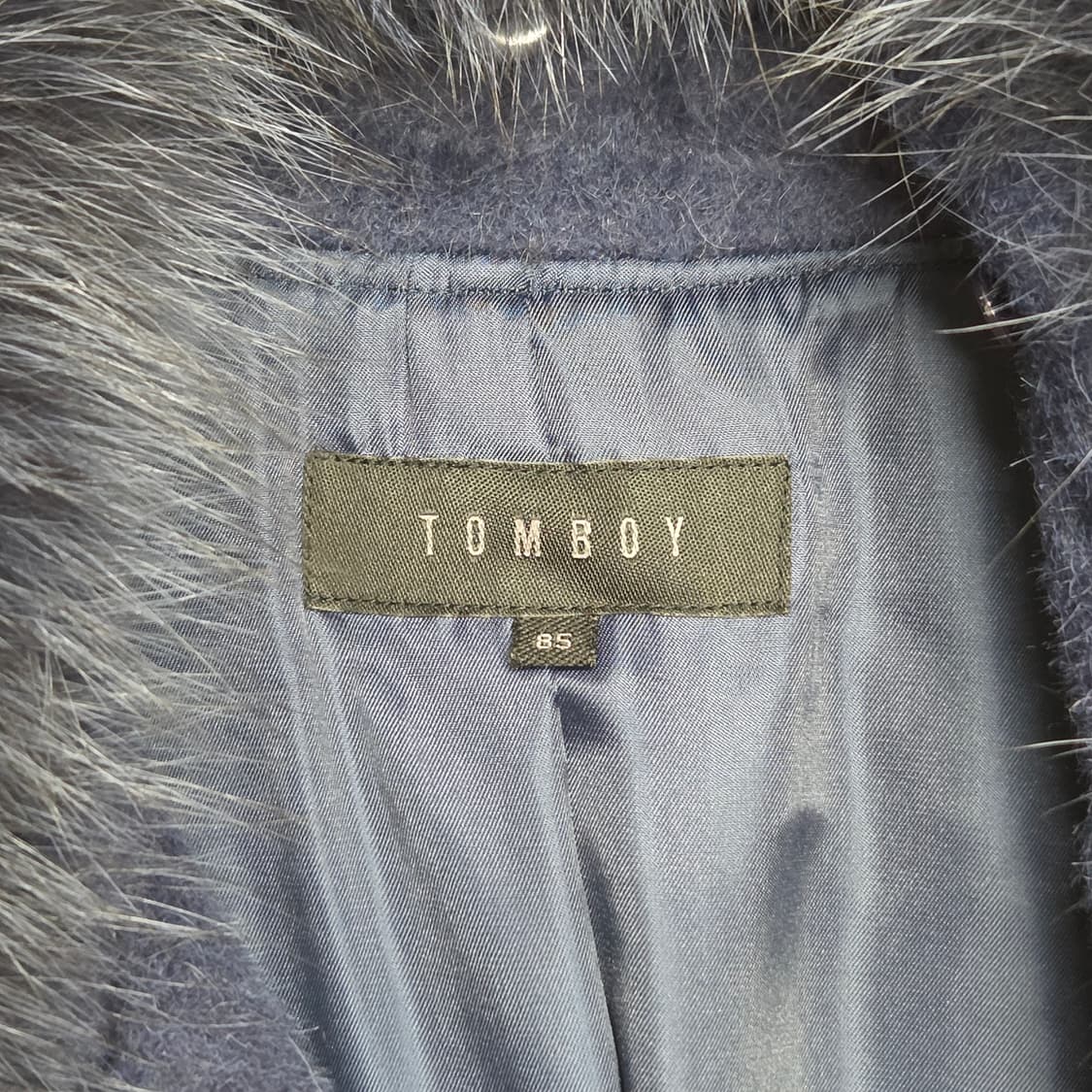 TOMBOY 톰보이 천연 여우털 컬러 알파카 혼방 코트 상품이미지2