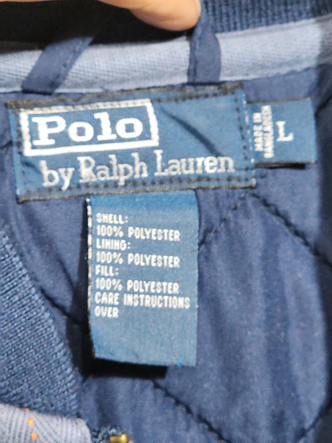 (L) 랄프로렌 폴로 퀼팅자켓 네이비 누빔점퍼 캐주얼  상품이미지3