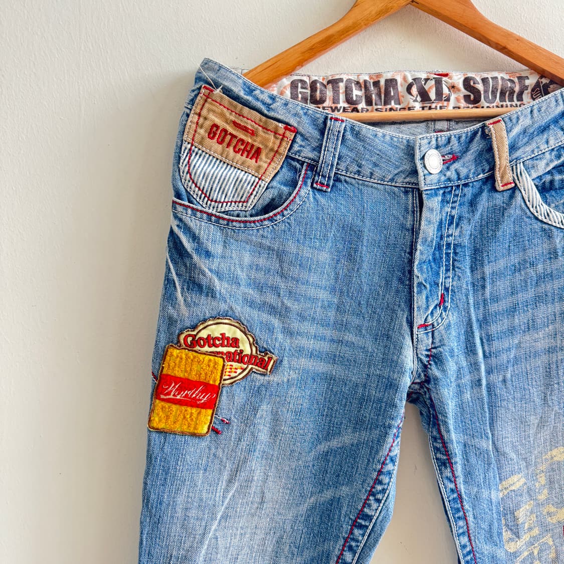 Gotha 갓차 프린팅 데님 팬츠 일본 빈티지 상품이미지3