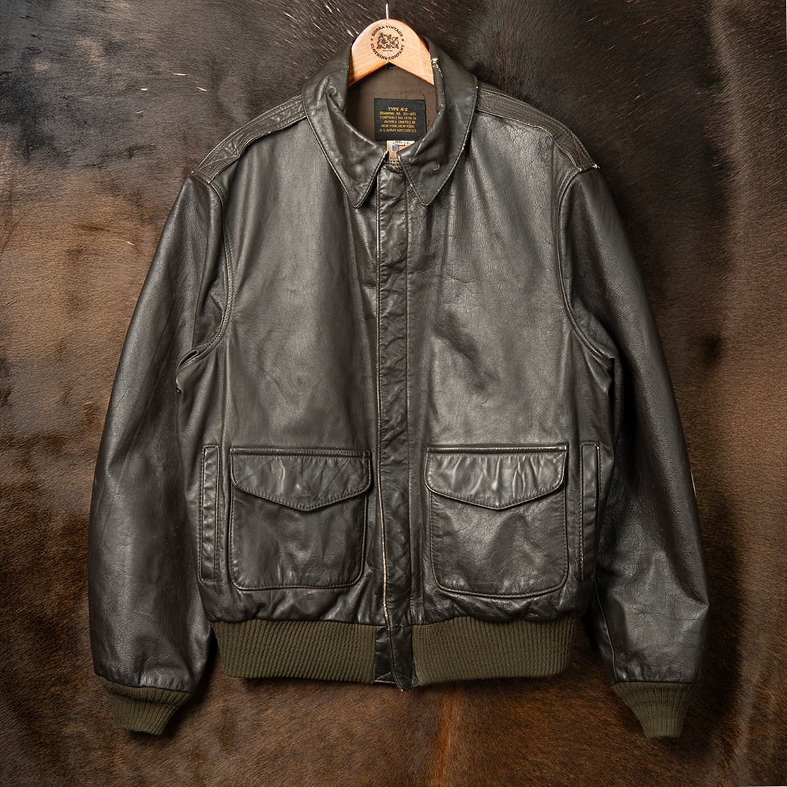 [46] 70s~ 아비렉스 A-2 레더 플라이트 자켓 MO-2367  상품이미지1