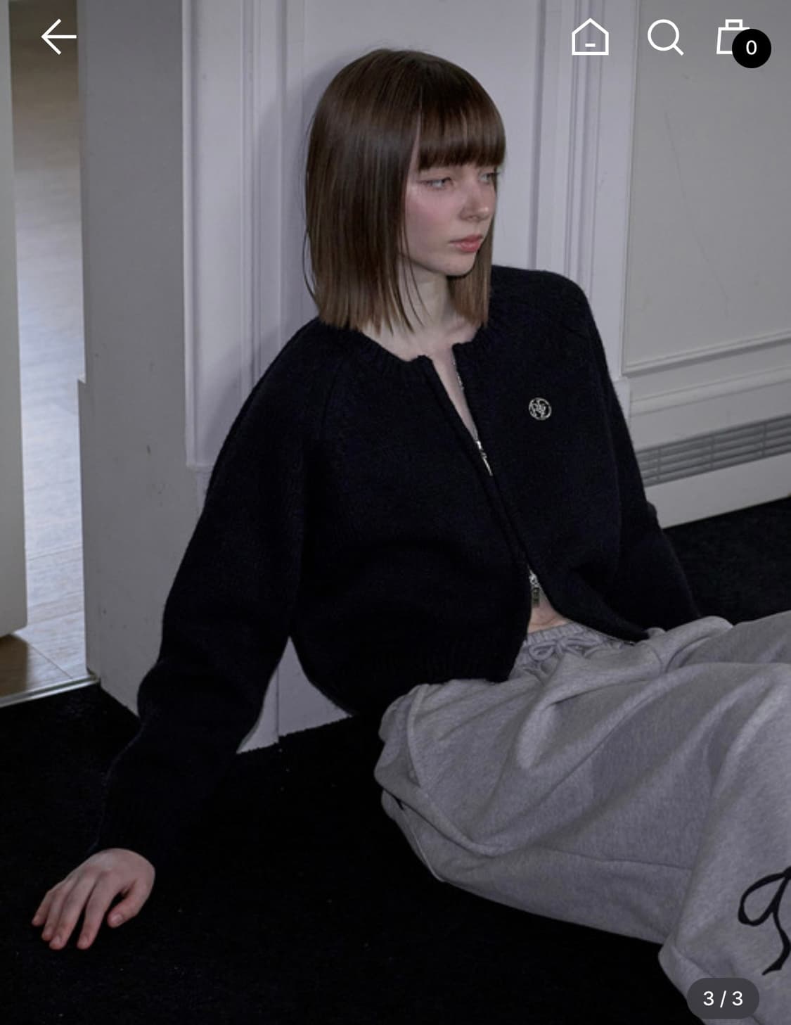 로제프란츠 투웨이 니트 가디건 블랙  상품이미지2