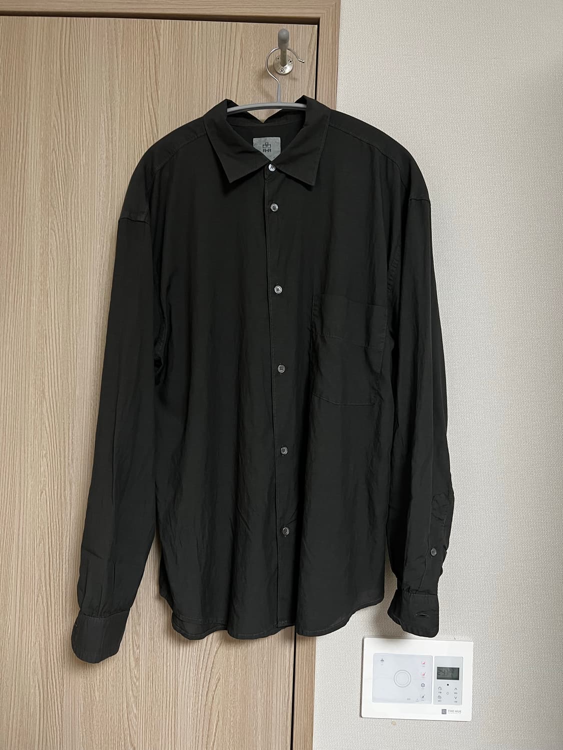 [2] 폴리테루 루즈드 체크 셔츠 차콜 상품이미지2