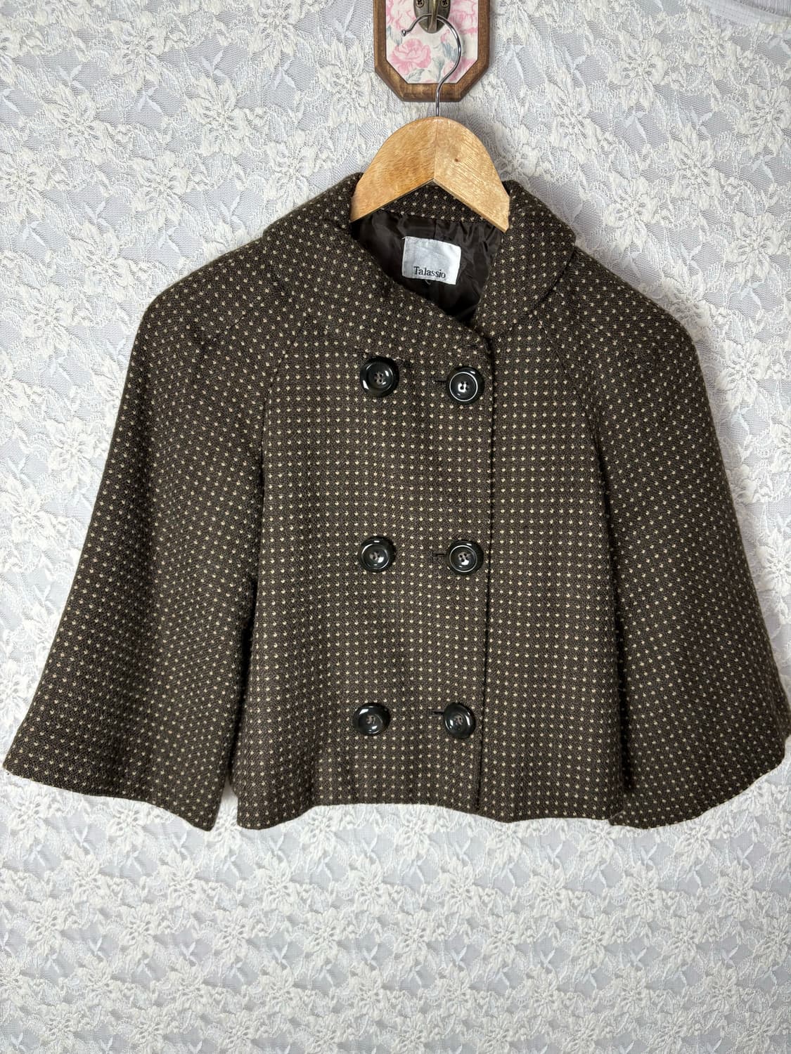 브라운 도트 숏 자켓 상품이미지7