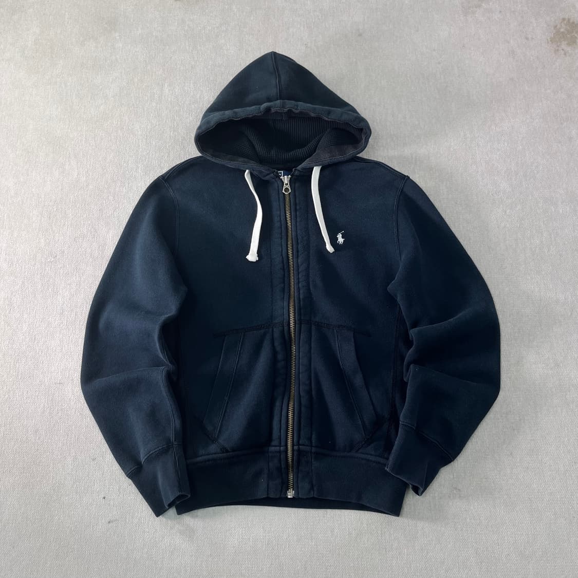 95 폴로랄프로렌 와플 블랙 후드집업  상품이미지1
