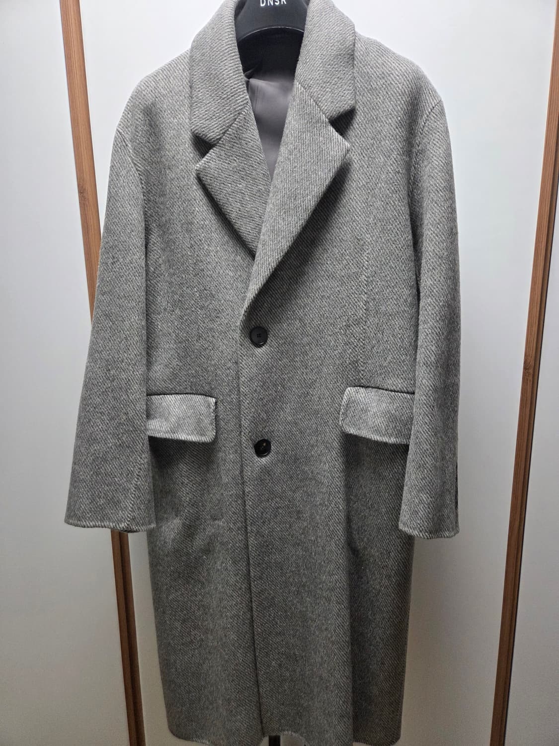 마마가리 오버사이즈 핸드메이드 코트 트윌 그레이 44 사이즈 상품이미지1