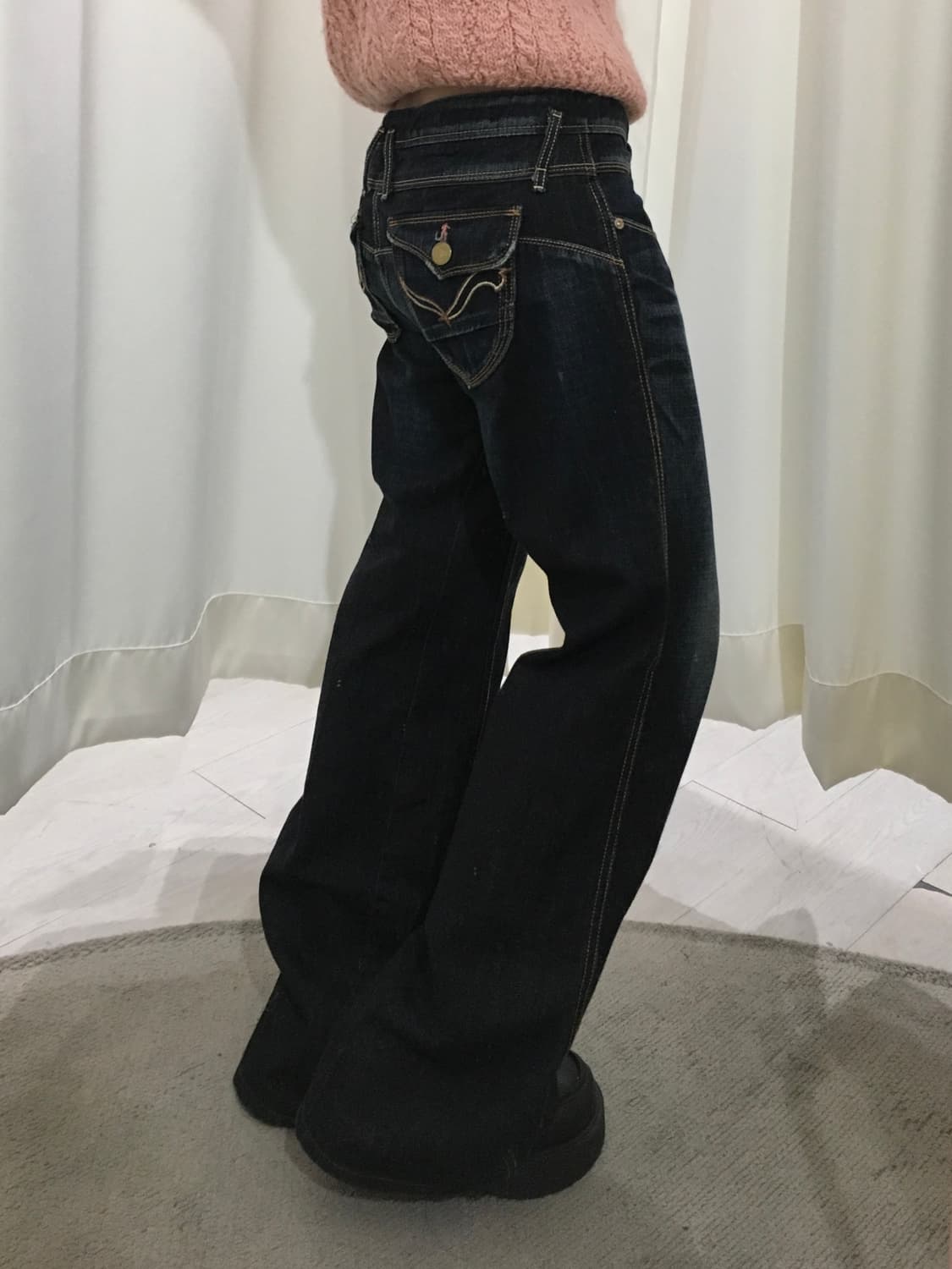 something by EDWIN 부츠컷 자수 데님 상품이미지3