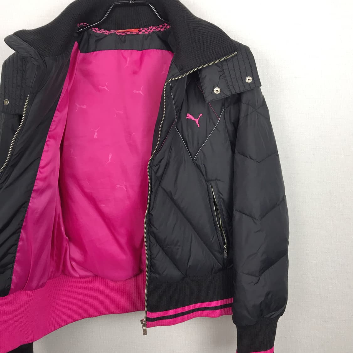 푸마 Y2K 핑크 덕다운 패딩 점퍼 여성M (95) 상품이미지8