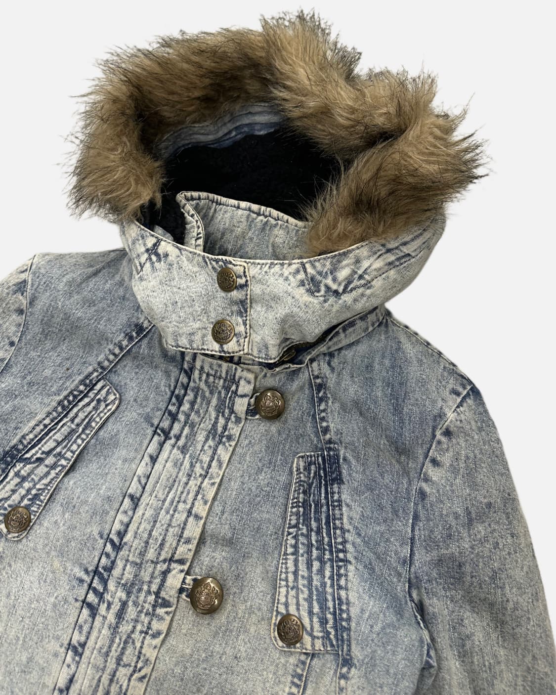  stone washing denim hood jumper 상품이미지4