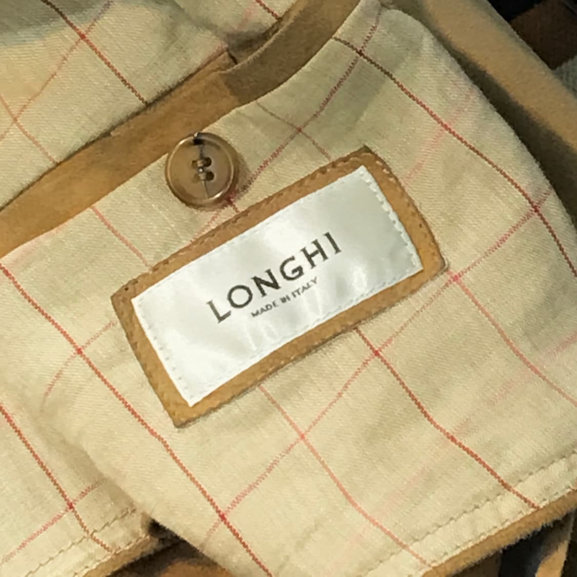 Italy Longhi 베이지 스웨이드 3버튼 자켓 남성 105 사이즈  상품이미지6