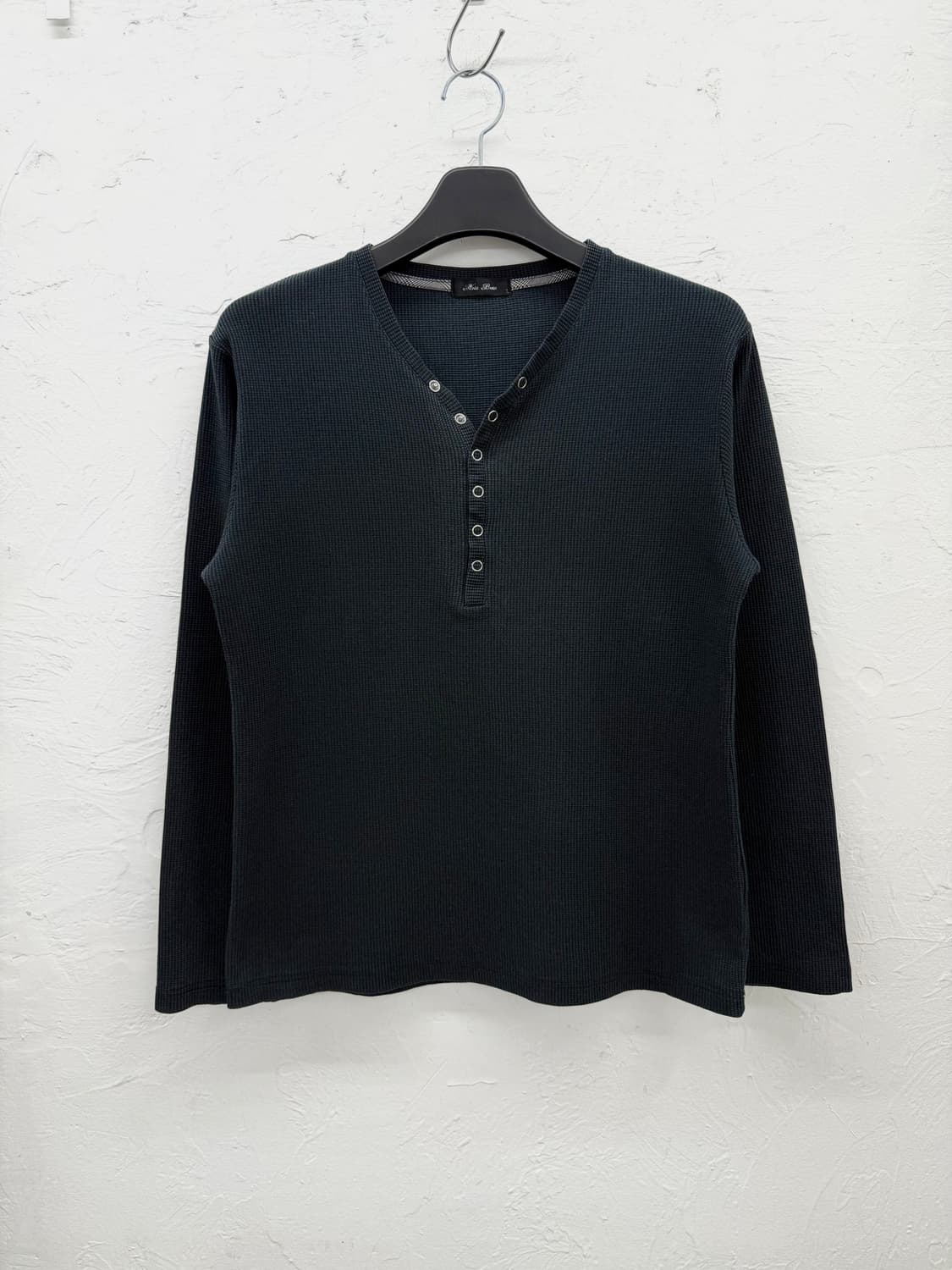 nota bene 와플 버튼 헨리넥 롱슬리브 상품이미지1