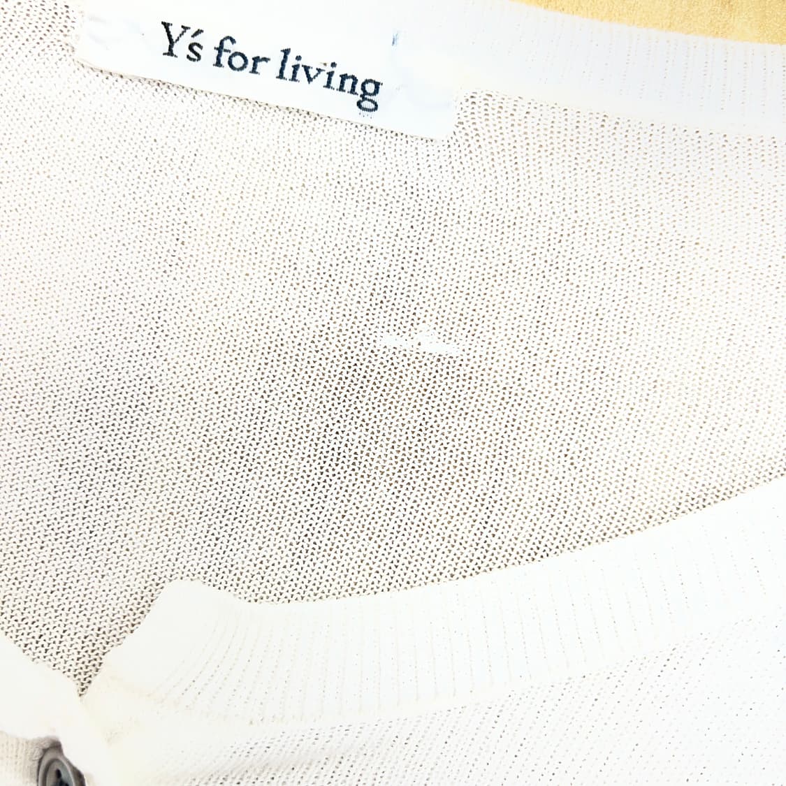 요지야마모토 Y's for living 화이트 코튼 가디건  상품이미지10