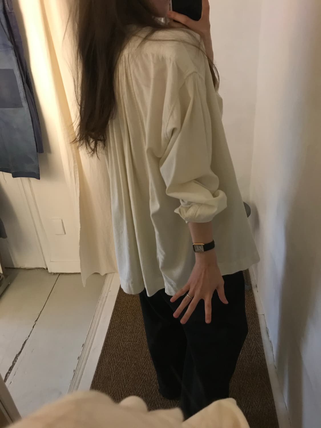 henley neck blouse 상품이미지2