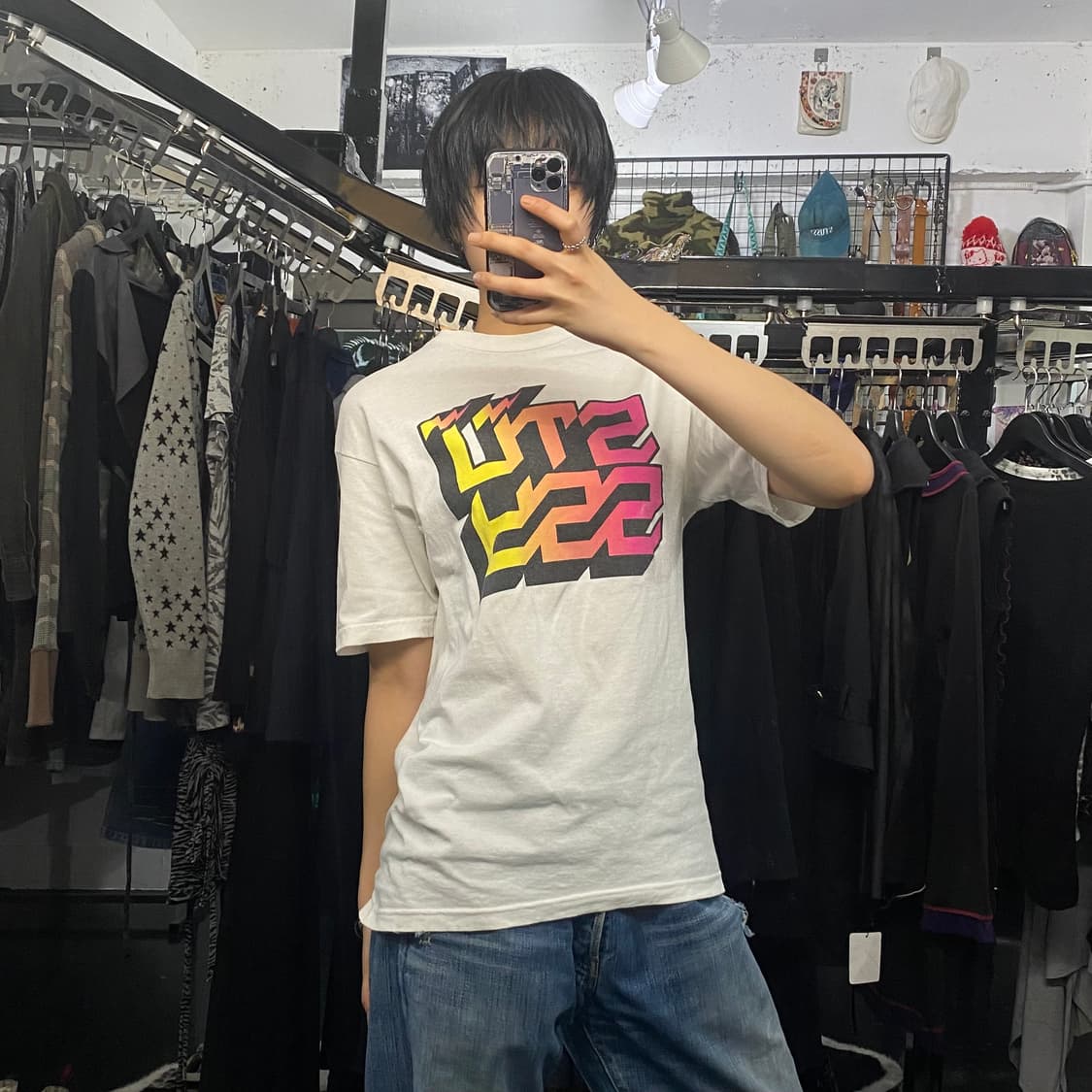 Stussy 그라데이션 레터링 반팔 티셔츠 상품이미지7