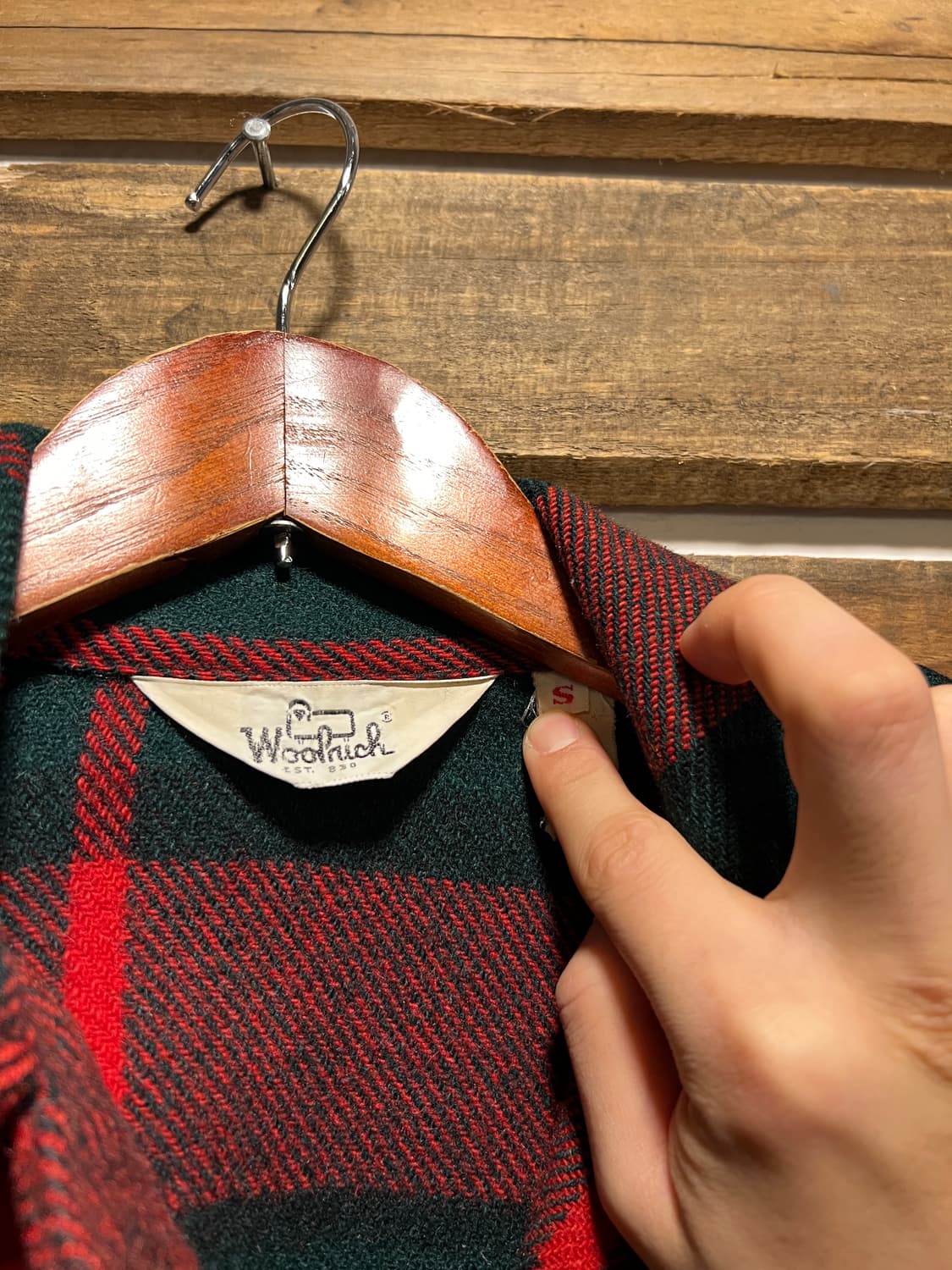 [S]80's 울리치 USA 멀티포켓 레드 타탄체크 울 셔츠 상품이미지2