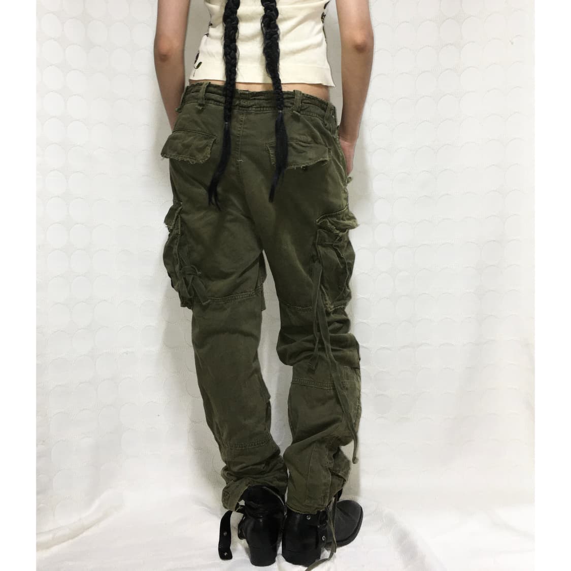 빈티지 카키 팬츠 상품이미지2