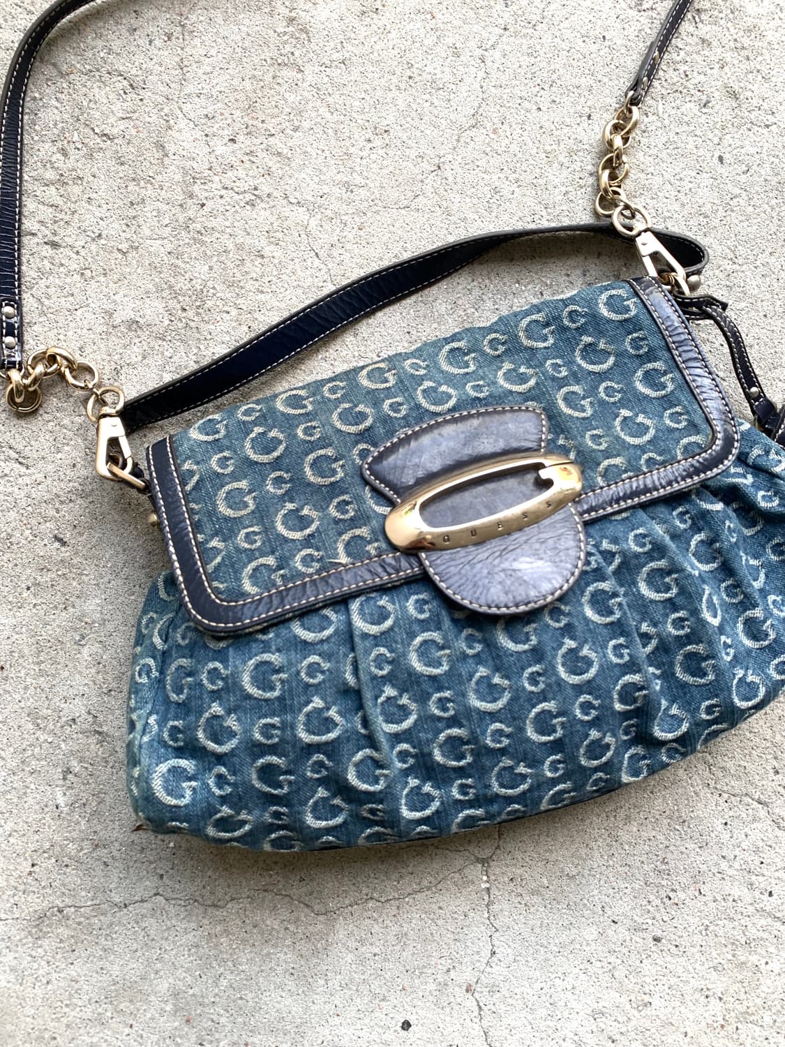 Guess 00s Pinterest mood denim shoulder  상품이미지2